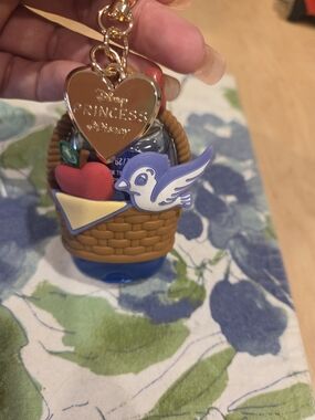 Disney Princess Hand Sanitizer Holder Keychain - Blue